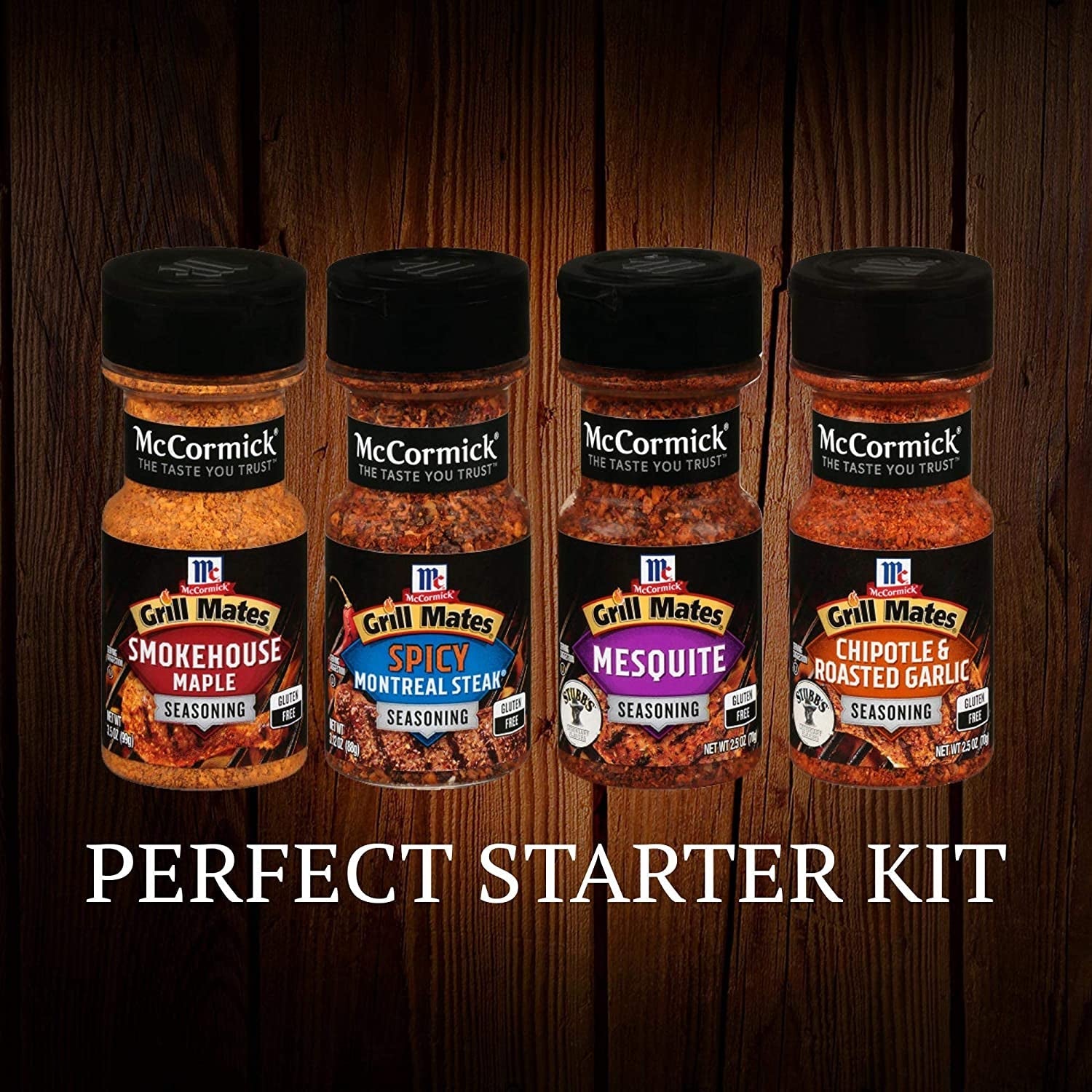 Mccormick Grill Mates Unique Blends Grilling Variety Pack (Chipotle & Roasted Garlic. Mesquite. Spicy Montreal Steak. Smokehouse Maple). 4 Count - Image 2