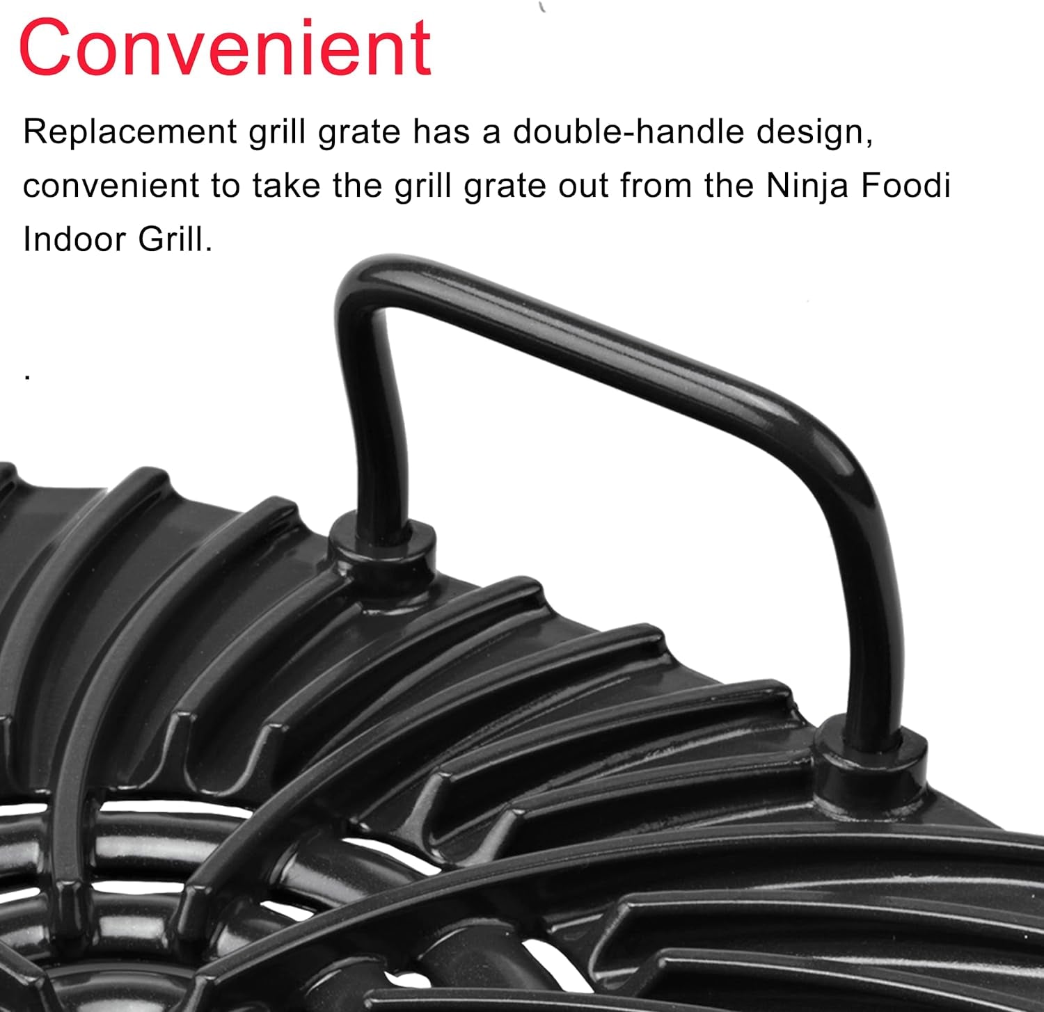 Grill Grate Compatible with Ninja AG301 Foodi.Accessories for Ninja Foodi 5-In-1 Indoor Grill.Non-Stick Replacement Grill Griddle for Ninja Foodi AG300.AG400.AG302.EG201.LG450CCO.LG450CO.IG351A.IG302Q - Image 4