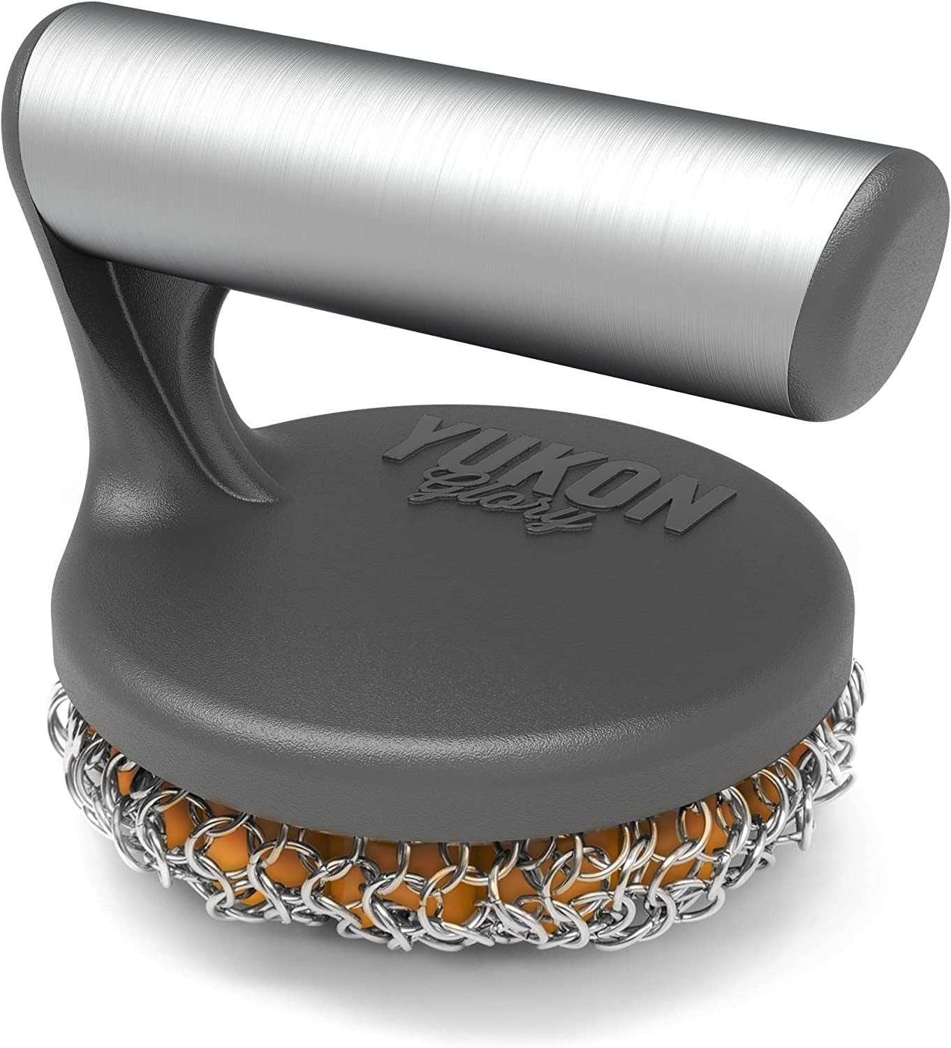 ™ Cast Iron Skillet Cleaner the Cast Iron Scrubber and Grill Brush - Perfect for Cleaning Cast Iron Cookware - Grills and Griddles - Built with Welded Stainless Steel Rings - Image 7