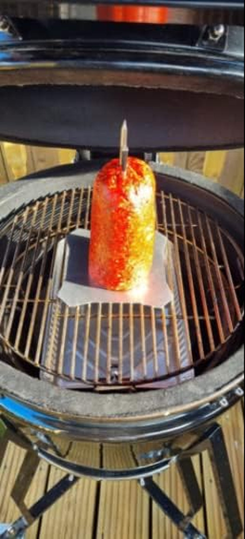 Onlyfire Brazilian BBQ Skewer. Stainless Steel Vertical Meat Spit Stand for Barbecue Grill. Great for Tacos Al Pastor. Shawarma. Brazilian Churrasco - Image 7