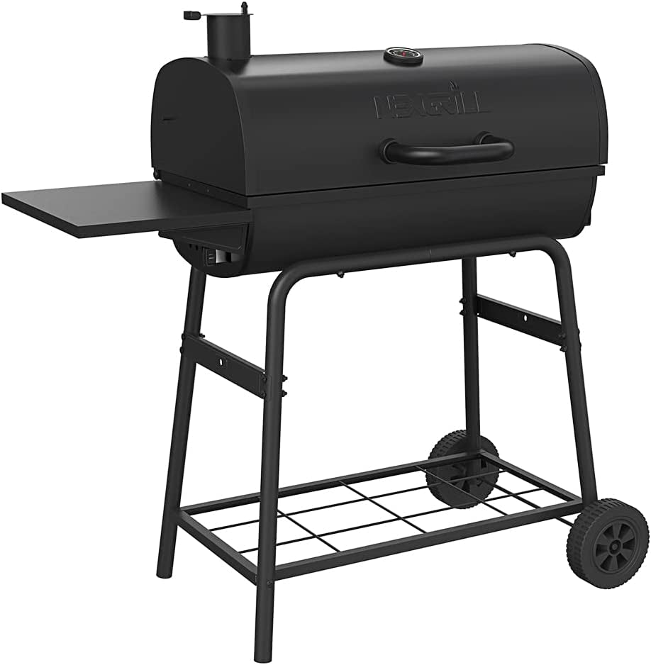 Nexgrill Premium Charcoal Barrel Grill. 29 Inches Barbecue Grill. Heavy Duty Charcoal Barrel BBQ Grill. Outdoor Cooking. Side Shelf. for Camping. Patio. Backyard. Tailgating Barrel Grill - Image 3