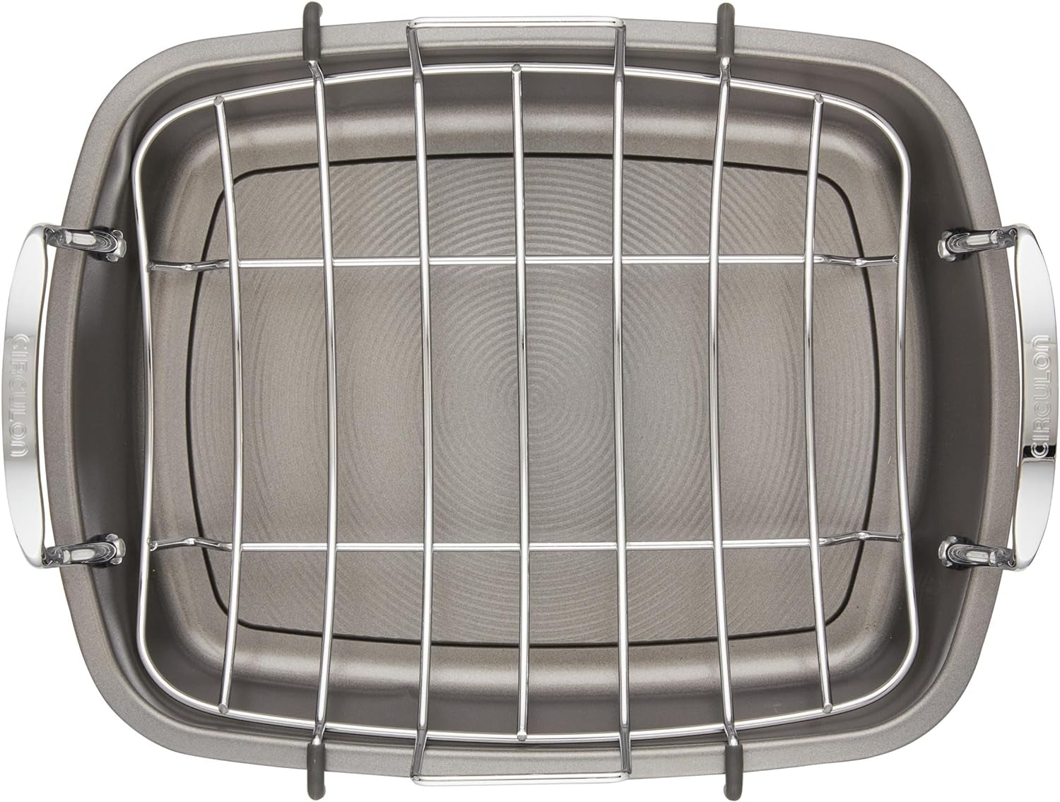 Circulon Nonstick Roasting Pan / Roaster with Rack - 17 Inch X 13 Inch. Gray - Image 11