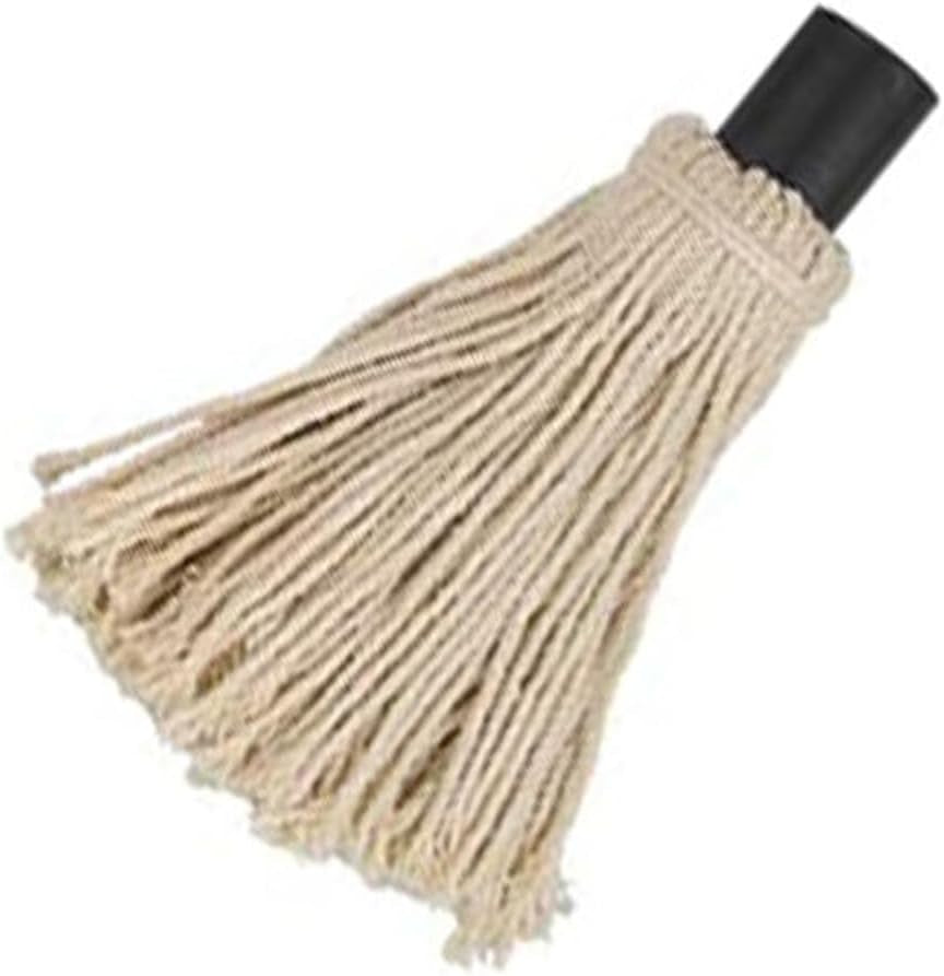 2 Pack Grilling Basting Mop. BBQ Sauce Basting Mops & Brushes with Wooden Long Handle and 6 Extra Replacements for Grilling Smoking BBQ Steak. 19.2+18 Inch - Image 3