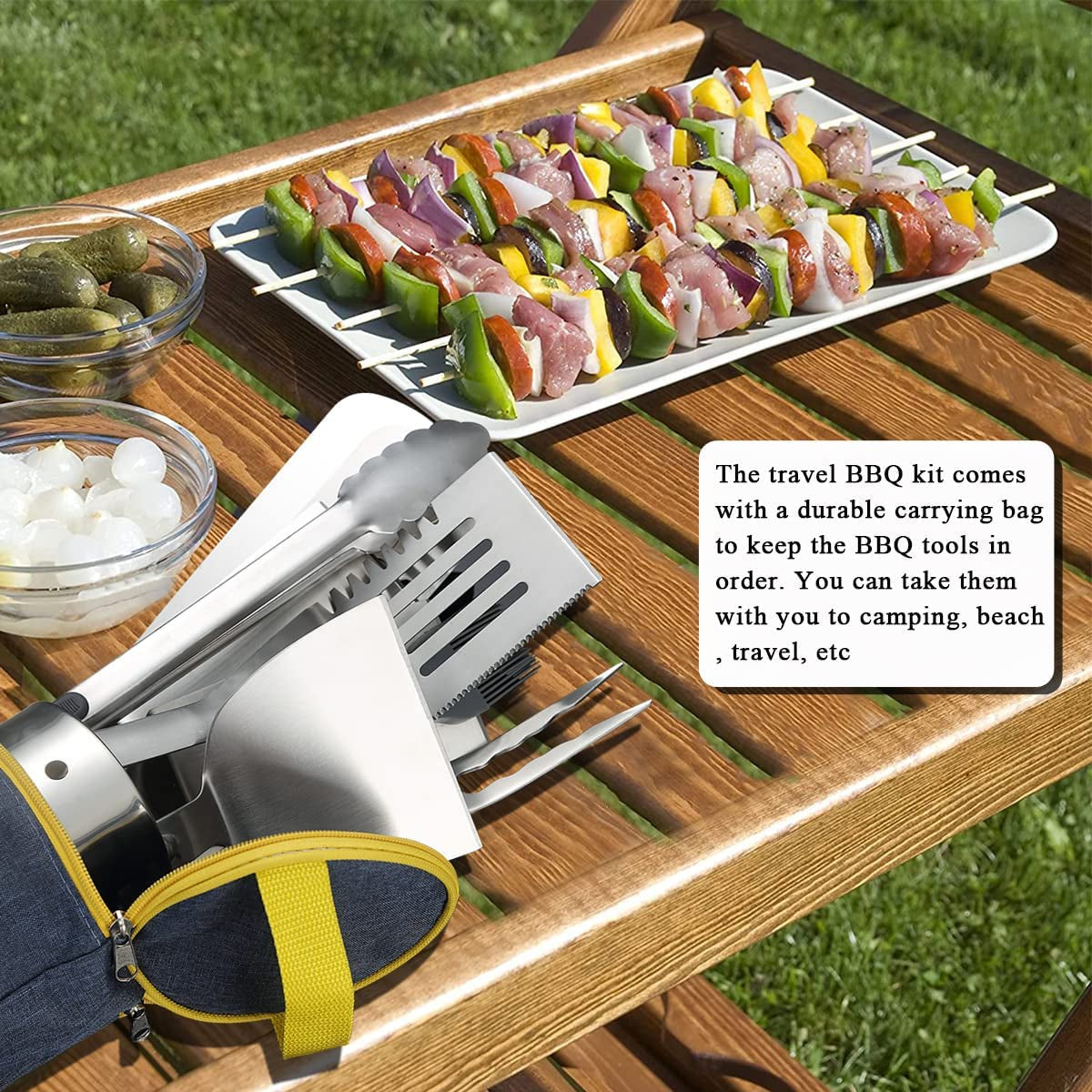 Grill Accessories Kit 10 Pieces with a Utensils Holder. Stainless Steel Handle Assemble with Baklite Make It No Melting No Coming off and Heat Resistant. Grilling BBQ Griddle Accessories - Image 8
