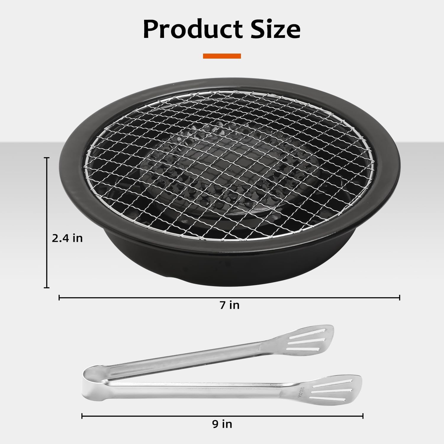 Korean Cookware Aburi Stove Top Grill Pan. Black. Korean BBQ Grill Plate Complete with a Built-In Water Pan Free 304 Stainless Steel Barbecue Tongs (Japan Import) - Image 7