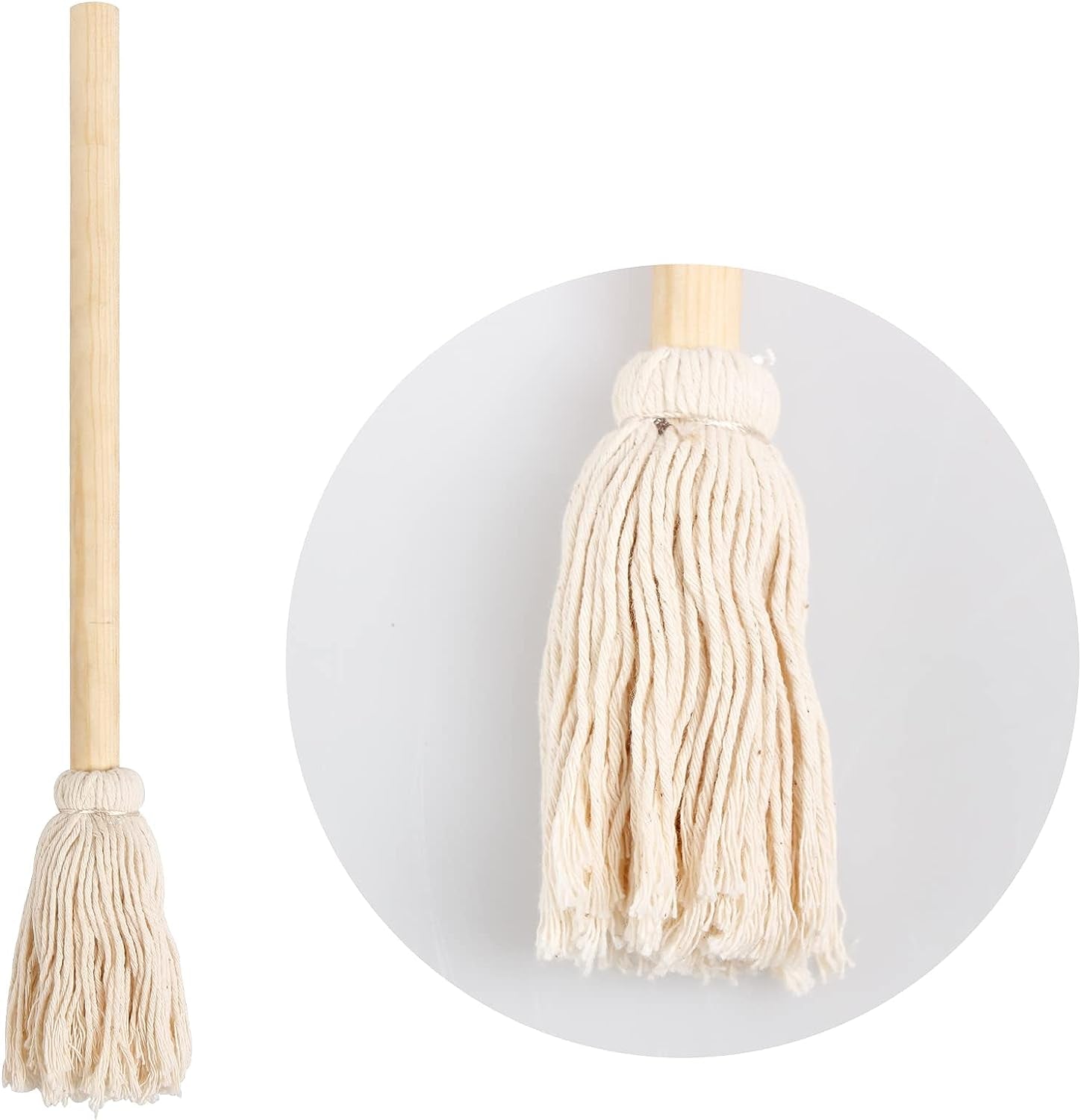 LZMS 10 Pcs Backyard Pro 12 BBQ Grill Basting Brush Mop Brush for Picnic Barbeque Grilling Smoking Steak - Perfect for Cooking or Cleaning - Image 2