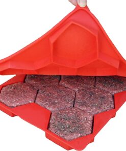 Burger Master Innovative 8-In-1 Burger Press & Freezer Container Makes 8 Quarter-Pound Burgers 32 Oz.. Tasty Amazing Burgers. Easy-To-Clean & Dishwasher Safe