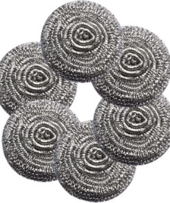 6Pcs Scourer Steel Wool Scrubber - Steel Wool for Cleaning Dish Pots Pans Grills Stainless Steel Scrubber for Kitchen Sinks Cleaning Steel Wool Pads Metal Scrubber. Flexible