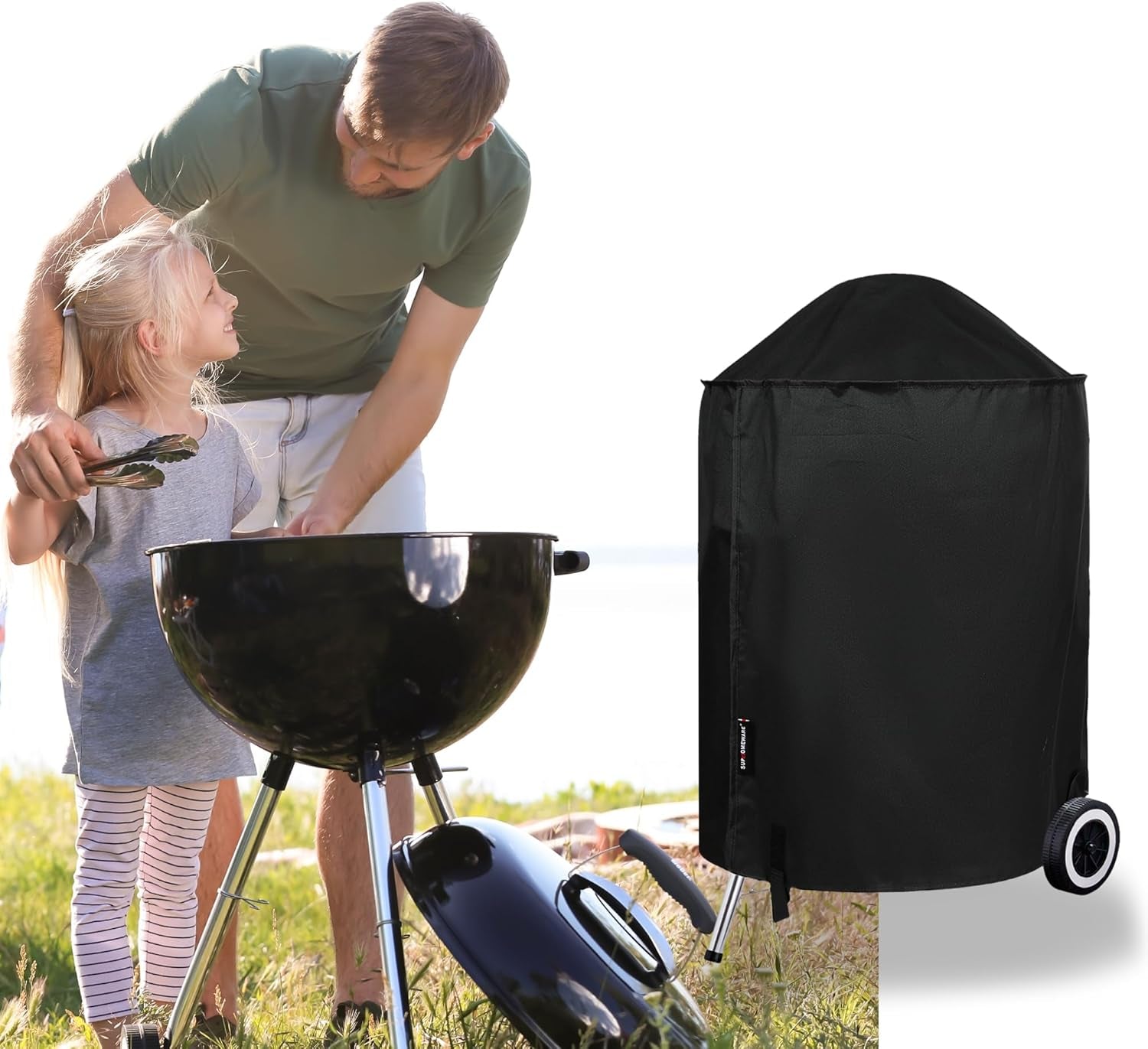 22 Inch Grill Cover for Weber Kettle Charcoal. Waterproof and Heavy Duty BBQ Covers with Fade Resistant - Image 6