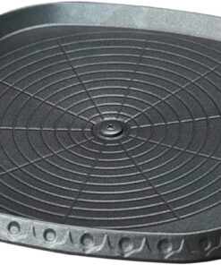 Korean BBQ Non-Stick Square Grill Pan with Natural Material 6 Layer Coating Easy Grease Draining 11.8 Inch Gas Range Grilling Pan for Both Home & Outdoor