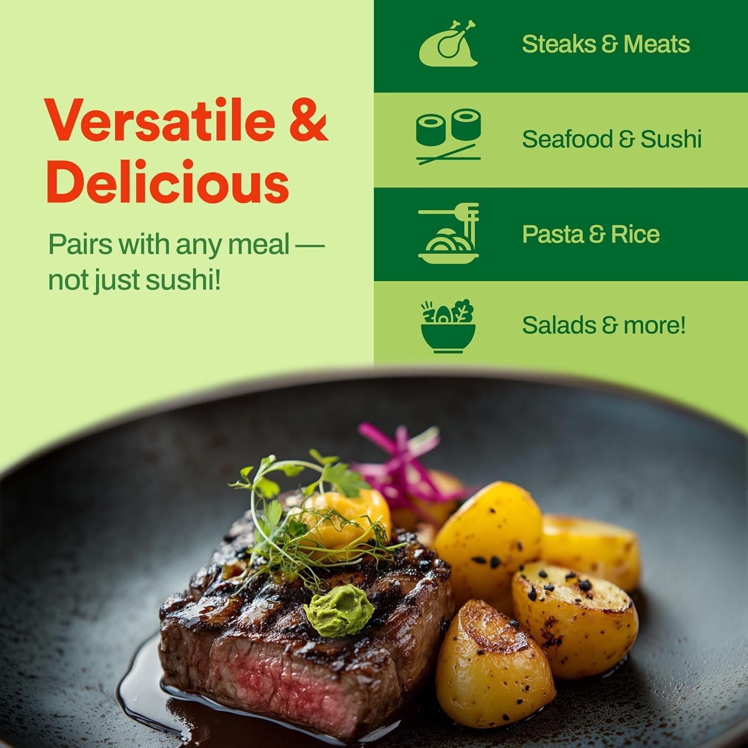 Wasabi-O Real Wasabi Paste – Authentic Japanese Fresh Wasabi Root. Mild Heat. Squeeze Tube for Sushi. Sauce. Mayo. Seafood – 3 X 1.52 Oz - Image 5