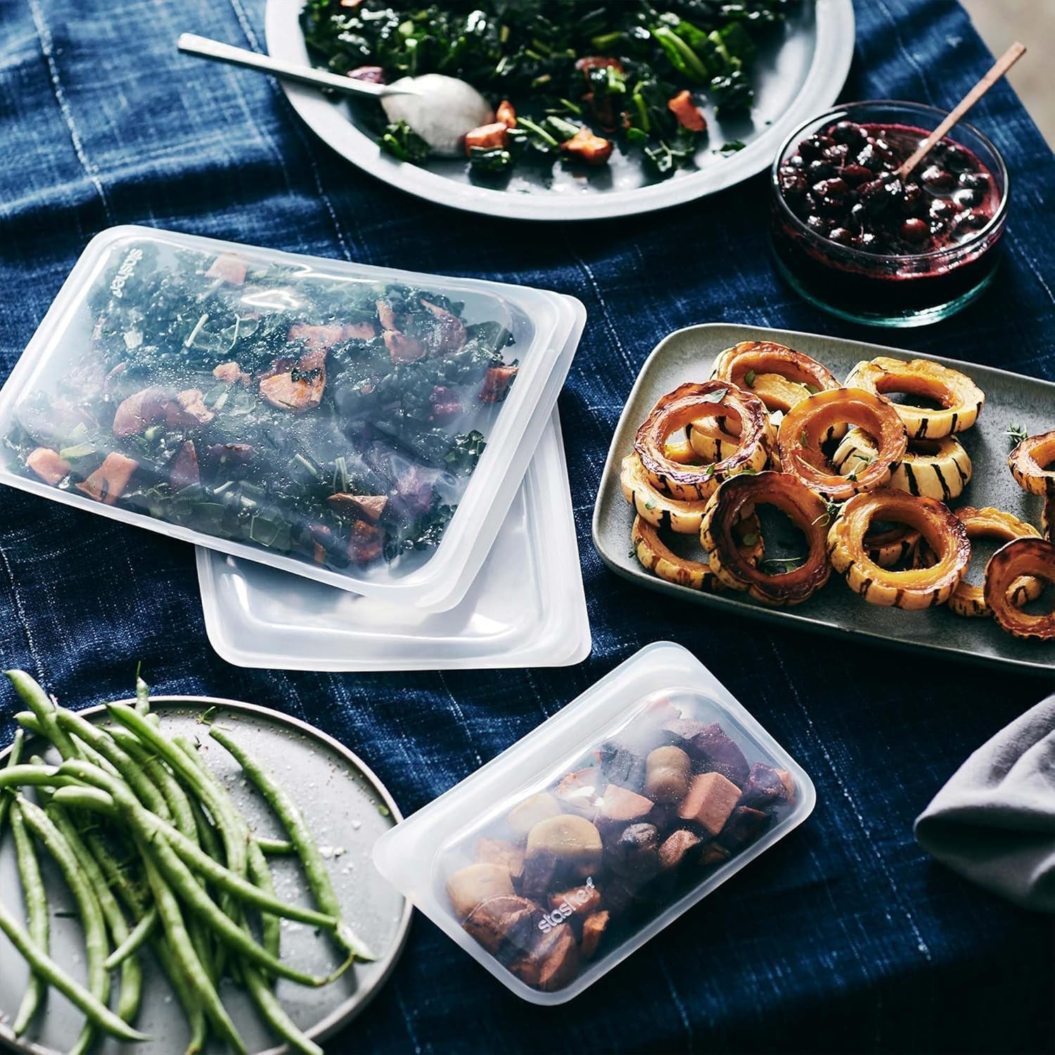 Stasher Silicone Reusable Food Storage Bags (4‑Pack. Rainbow) – BPA‑Free. Leak‑Proof & Dishwasher Safe - Image 2