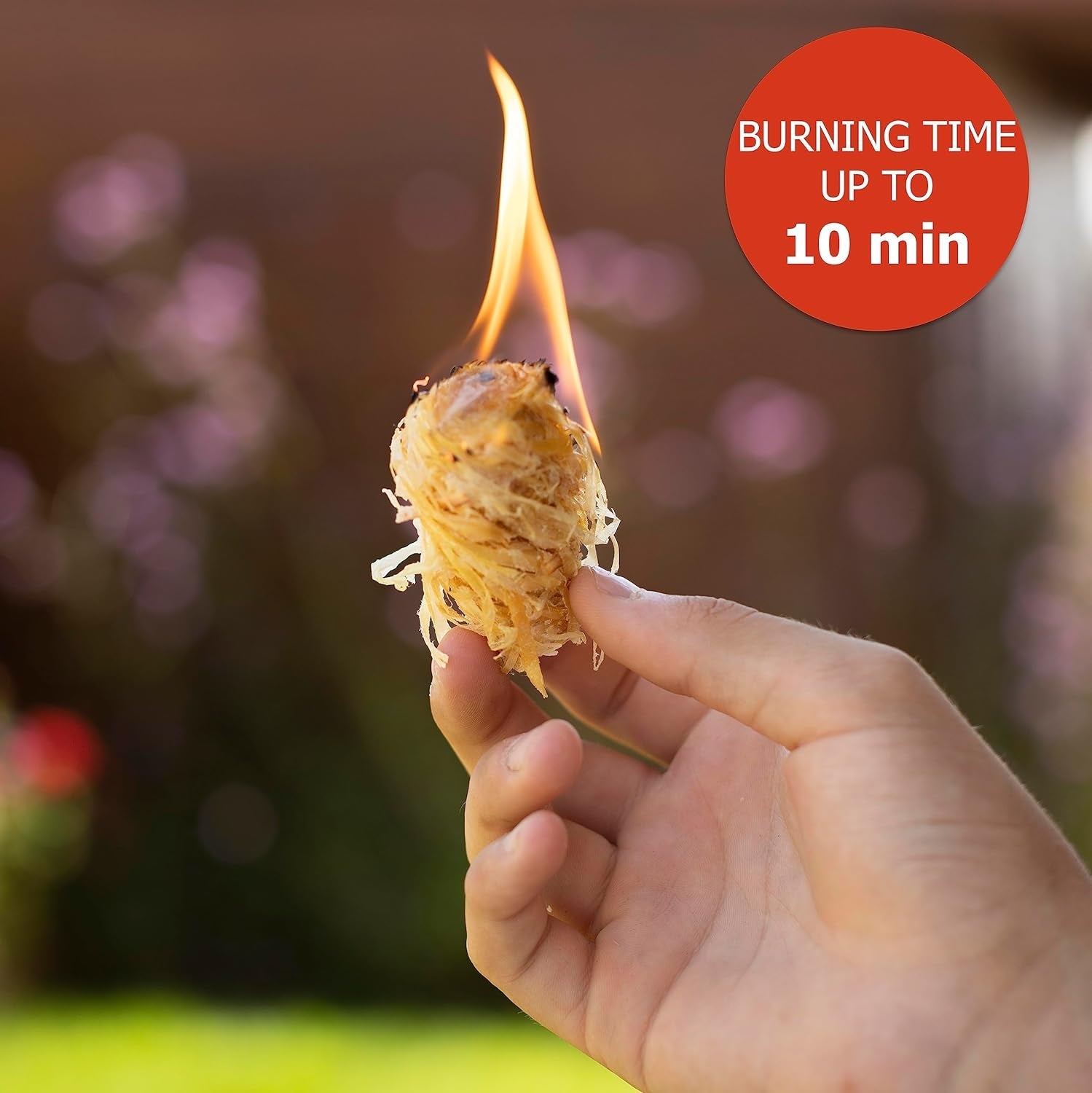 Fire Starters for Fireplace. Campfire. Wood Stove. Chimney. Pizza Oven. Fire Pit. Smoker. Grill. BBQ - All Weather Tumbleweeds Starter - Natural Odorless Indoor Outdoor Charcoal Firestarters 60 Pack - Image 3