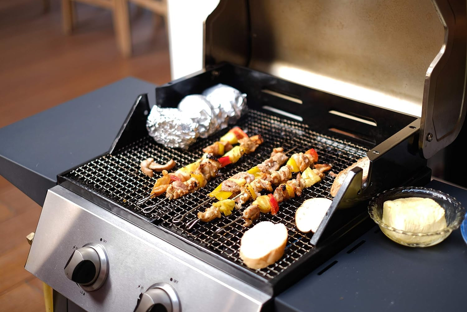 Grillers Choice Kabob Skewers. Set of 14. 15 Shish Kabob Skewers for Grilling. Made with Type 410 Stainless Steel. the Highest Grade of Stainless Steel. Strong Metal Skewers. - Image 2