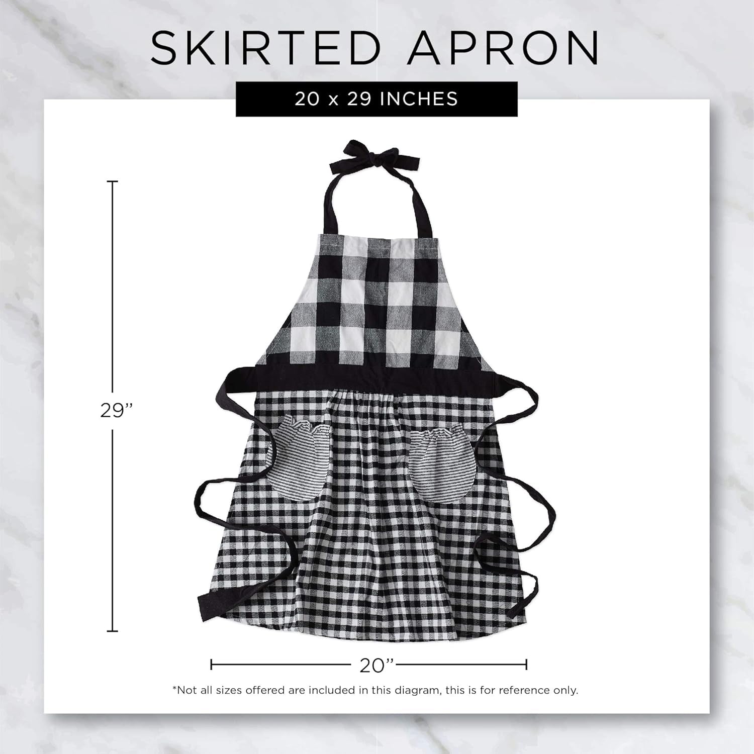 DII Women'S Spring & Summer Apron Collection Adjustable. Two Large Pockets & Extra Long Ties. One Size Fits Most - Image 7