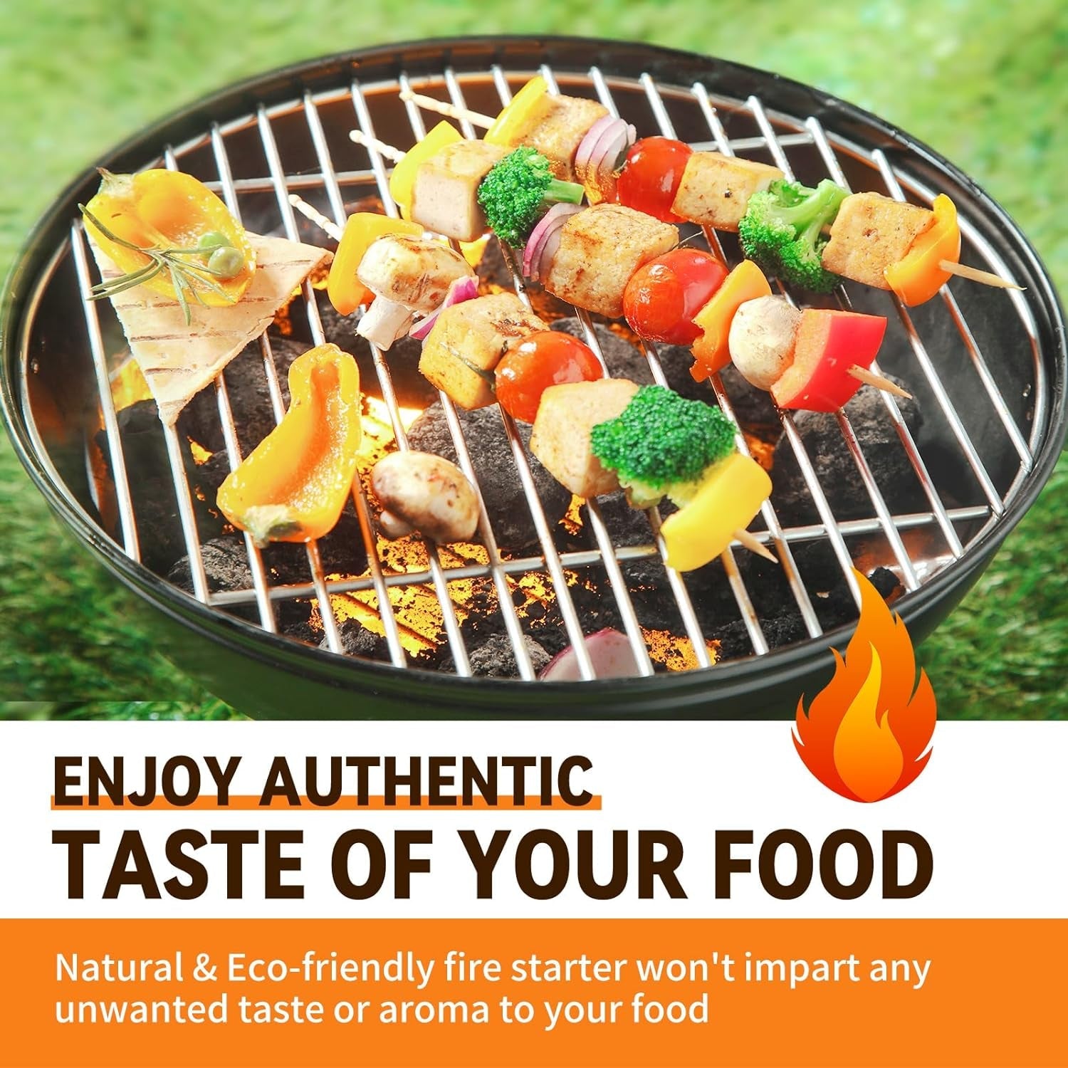 Realcook Natural Fire Starter for Campfires: All Weather Firestarters - Odorless Charcoal Starters for Grill | Fire Pit | Indoor Fireplaces | BBQ | Wood Stove | Smoker - 72 Counts - Image 2