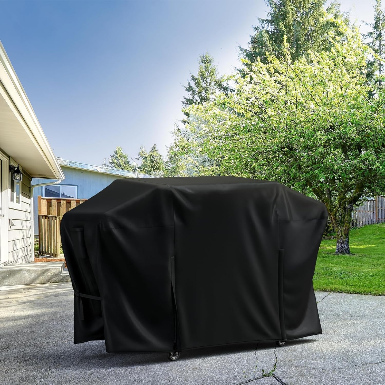 Griddle Cover for Blackstone 28 Inch Culinary Series. Heavy Duty Waterproof 5472 Flat Top Gas Grill Cover with Large Air Vent. Click-Close Straps. Handle and Zipper. Black - Image 7