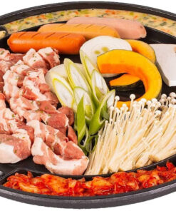 - Master Grill Pan. Korean Traditional BBQ Grill Pan - Stovetop Nonstick Indoor/Outdoor Smokeless BBQ Cast Aluminum Grill Pan