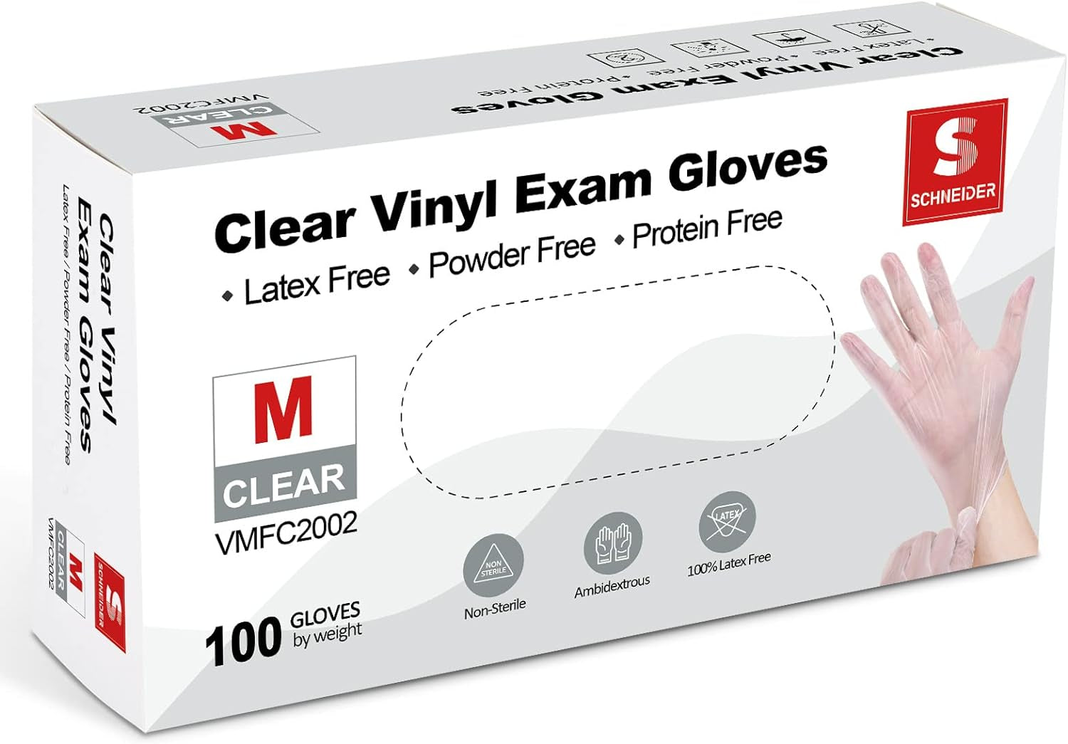 Clear Vinyl Exam Gloves. Latex-Free. Disposable Medical Gloves. Cleaning Gloves. Food Safe. Powder-Free. 4 Mil - Image 2