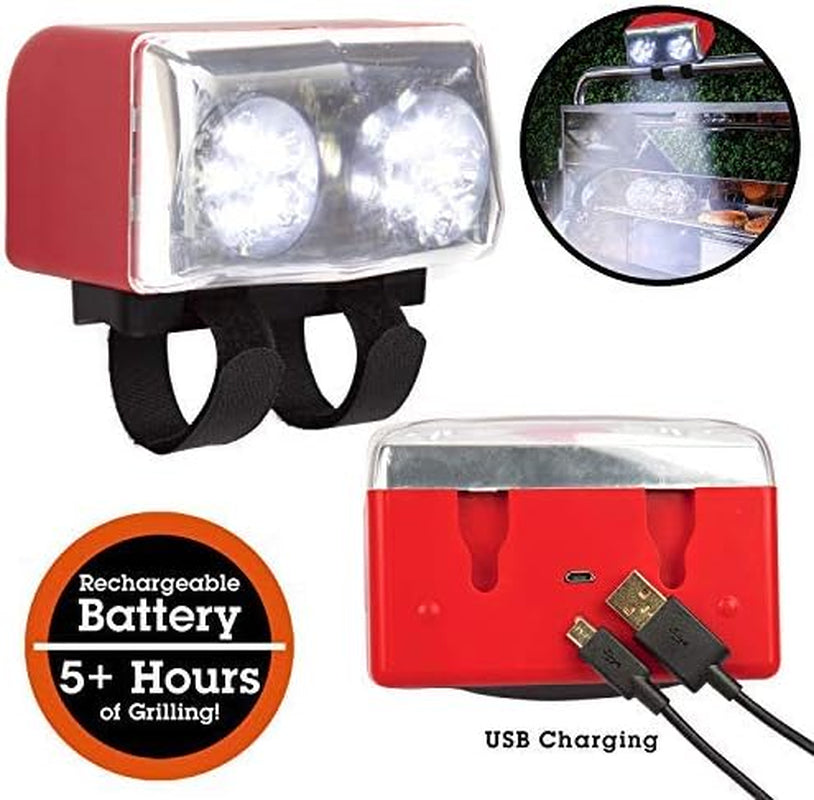 Rechargeable BBQ Grill Light - Includes 10 Bright LED Bulbs for Grilling at Night & Adjustable Straps for Any Barbecue - Father'S Day Grilling Gift- Heat Resistant. Weatherproof. Long Lasting Battery - Image 2