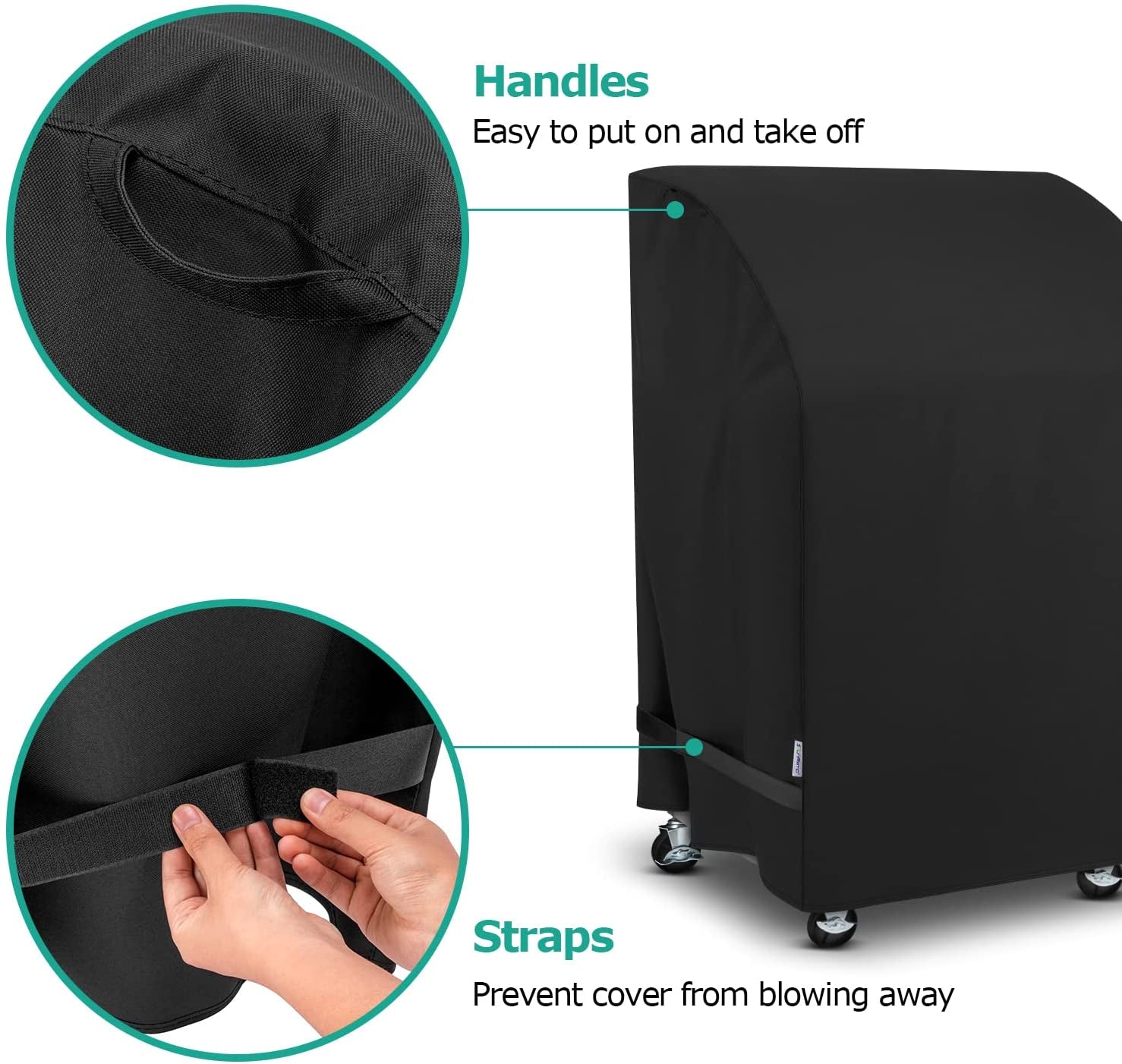 Sunpatio 2 Burner Gas Grill Cover 32 Inch. Heavy Duty Waterproof Small BBQ Grilling Cover. Compatible for Weber Char-Broil Nexgrill and More Grills with Collapsed Side Tables. All Weather Protection - Image 6