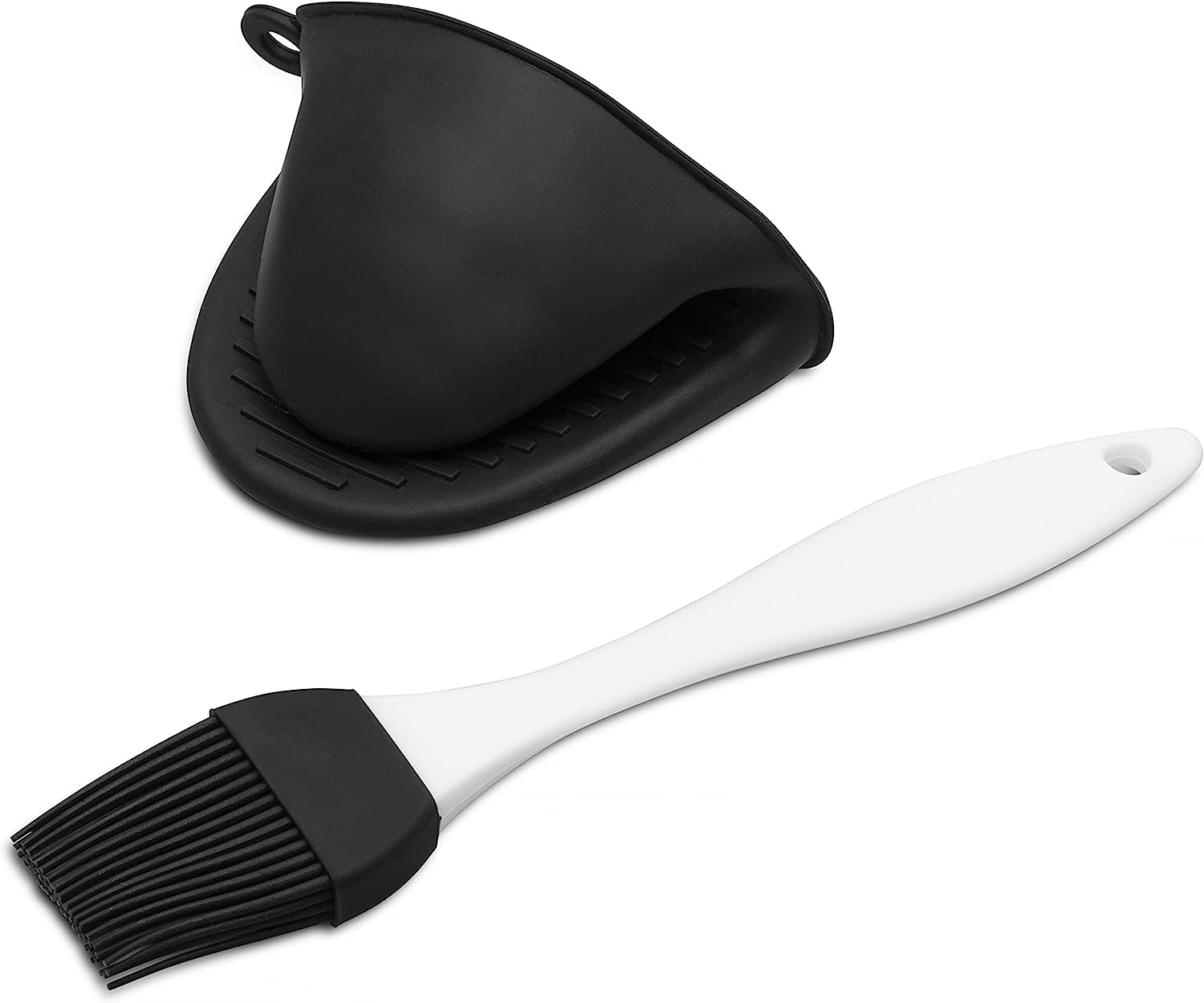 RIMCROW Kabob Rack for Grill. Oven or Smoker; Holds Shish Kebab Skewers for BBQ; Stand Is Compatible with Round. Flat. Metal. or Bamboo Skewer Sticks; Includes Basting Brush and Silicone Mitt - Image 6