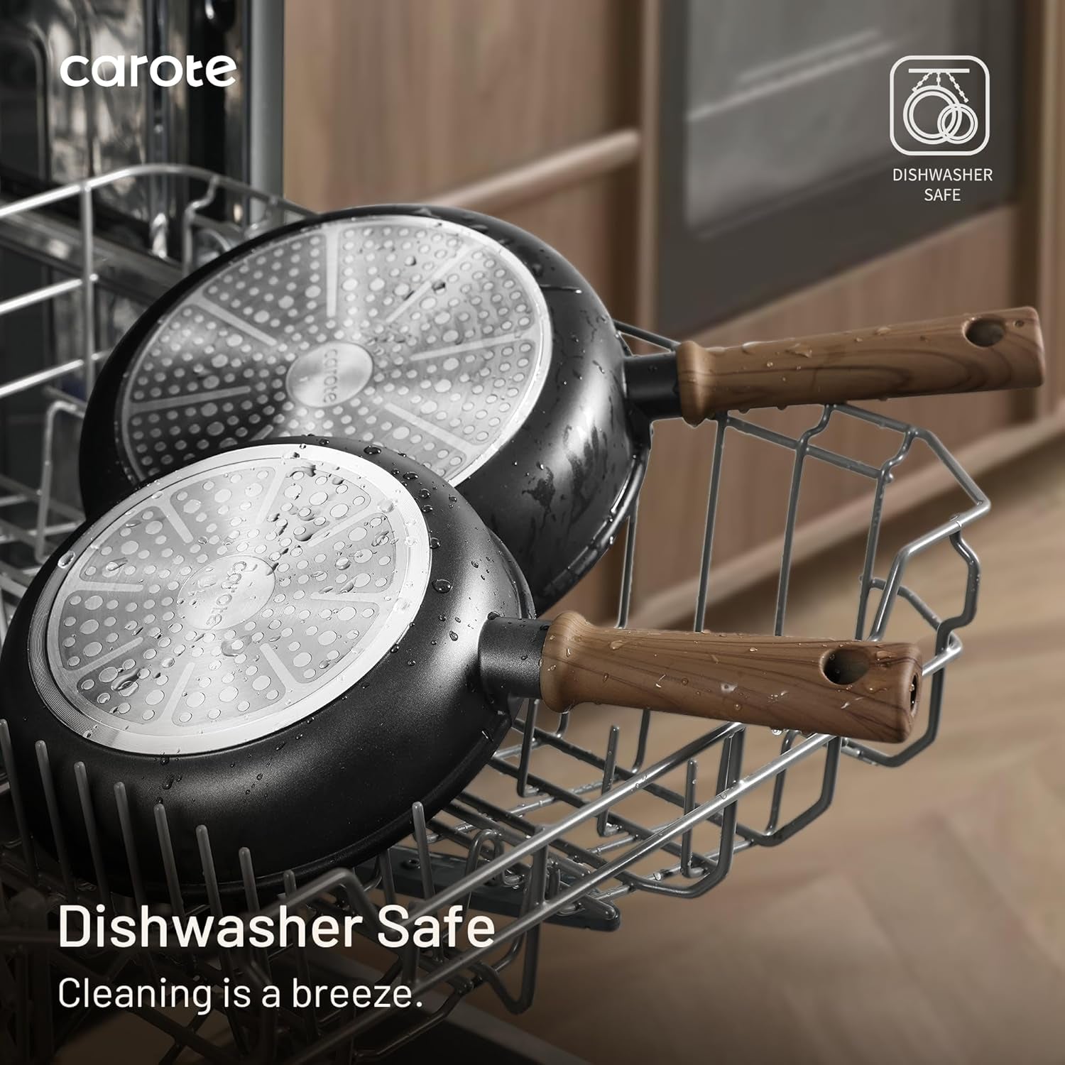 CAROTE Nonstick Pots and Pans. Induction Cookware Set 16Pcs Kitchen Cooking Sets. Pot and Pan Non Stick W/Frying Pan (PFOS. PFOA Free) - Image 4