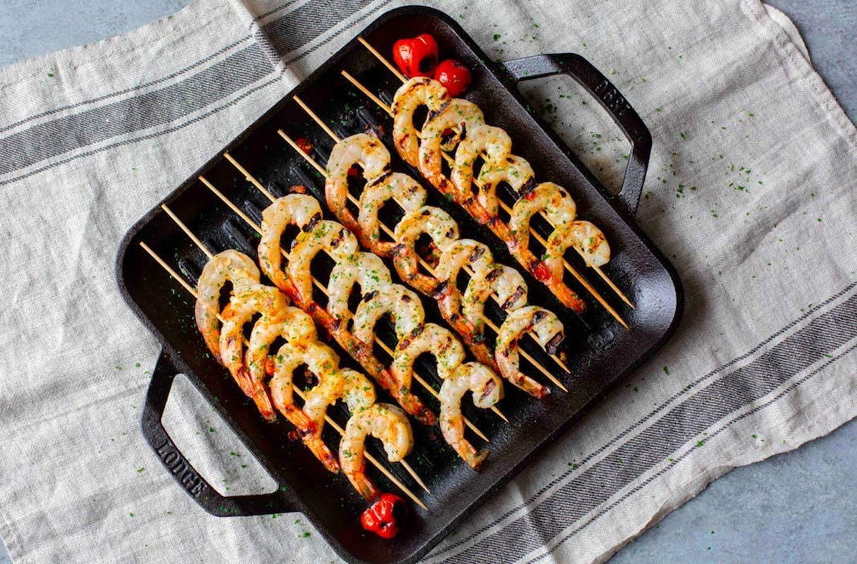 Chef Collection - 11 Inch Cast Iron Chef Style Square Grill Pan - Image 2