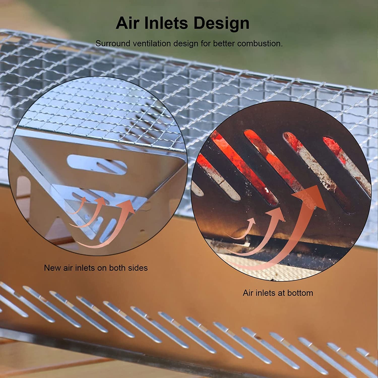 Mini Portable Charcoal Grill.Small BBQ Grill Tabletop Fire Pit for Camping Patio Outdoor Stainless Steel Camping Grill Folding Barbecue Grills Backpacking Grill - Image 5