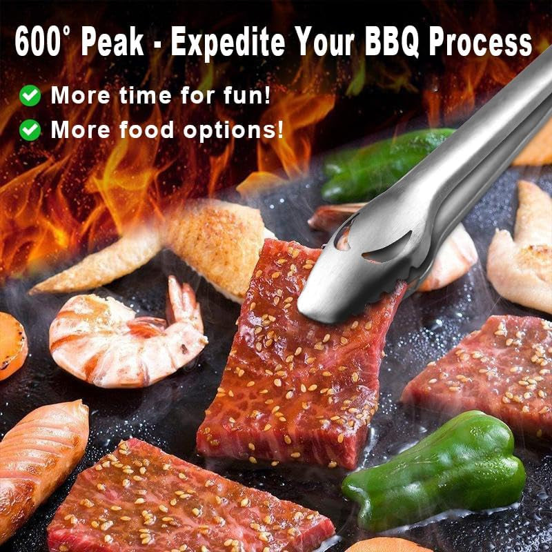BBQ Grill Mats for Outdoor Grill - Nonstick 600 Degree Heavy Duty Grilling Mat (Set of 2) - Reusable BBQ Grill Accessories Sheets -Works on Electric Grill Gas Charcoal BBQ - Gifts for Men Dad - Image 3