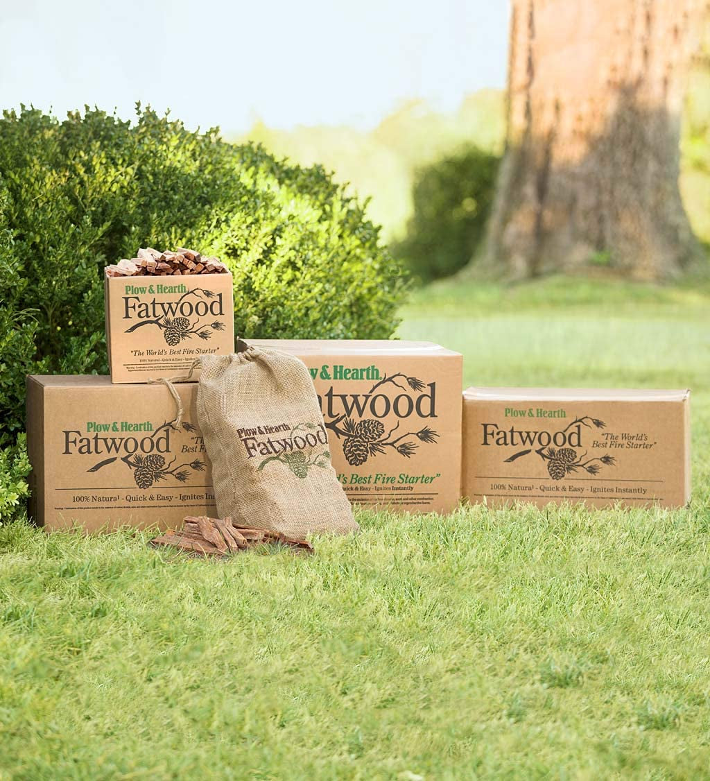 Plow & Hearth Boxed Fatwood Fire Starter All Natural Organic Resin Rich Eco Friendly Kindling Sticks for Wood Stoves Fireplaces Campfires Fire Pits Burns Quickly and Easily Safe Non Toxic (40 LB) - Image 4