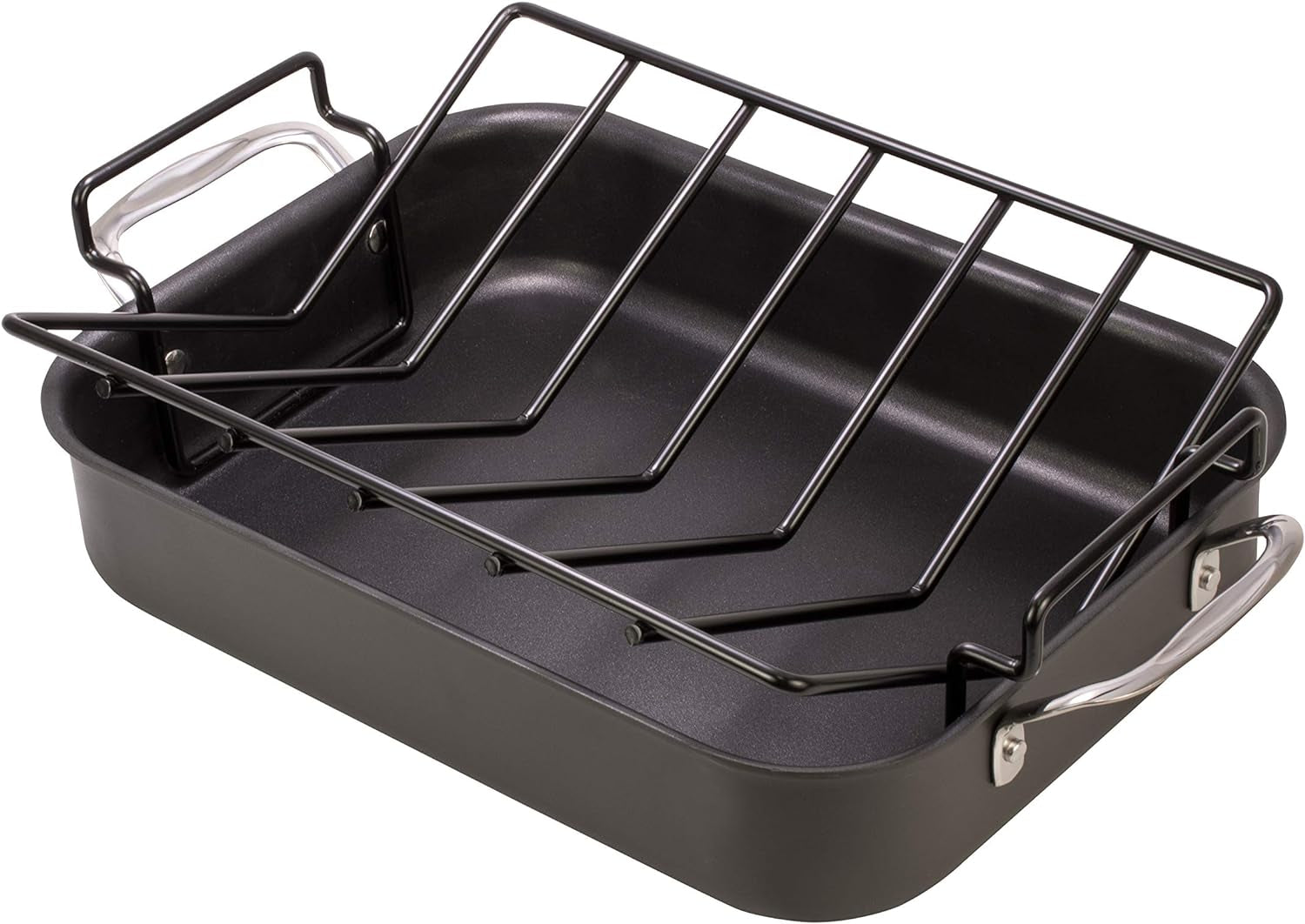 HIC Kitchen Roasting Pro V-Shaped Baking Rack - Premium Heavyweight Non-Stick Steel Wire. 16 X 10.25 Inches - Ideal for All-Over Browning. Oven Safe to 500°F - Image 2