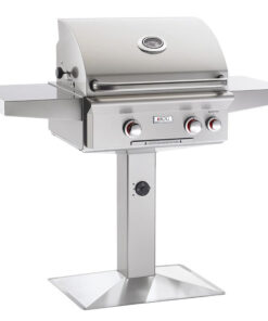 American Outdoor Grill: 24 AOG Grill on Pedestal. w/ Rotisserie. NG (LP Conversion Kit Included)