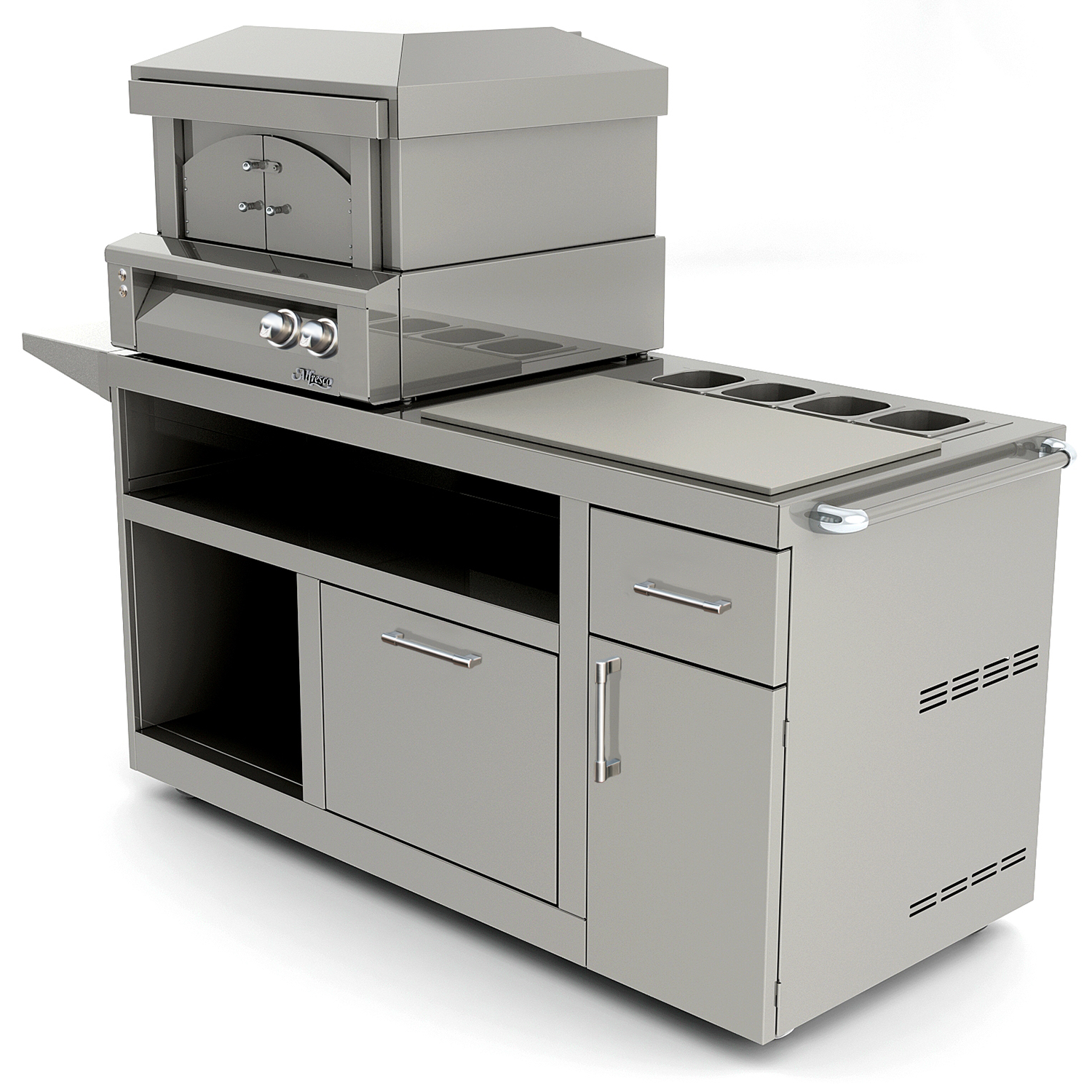 Alfresco: Pizza Ovens : 30 Deluxe Pizza Oven Prep Cart