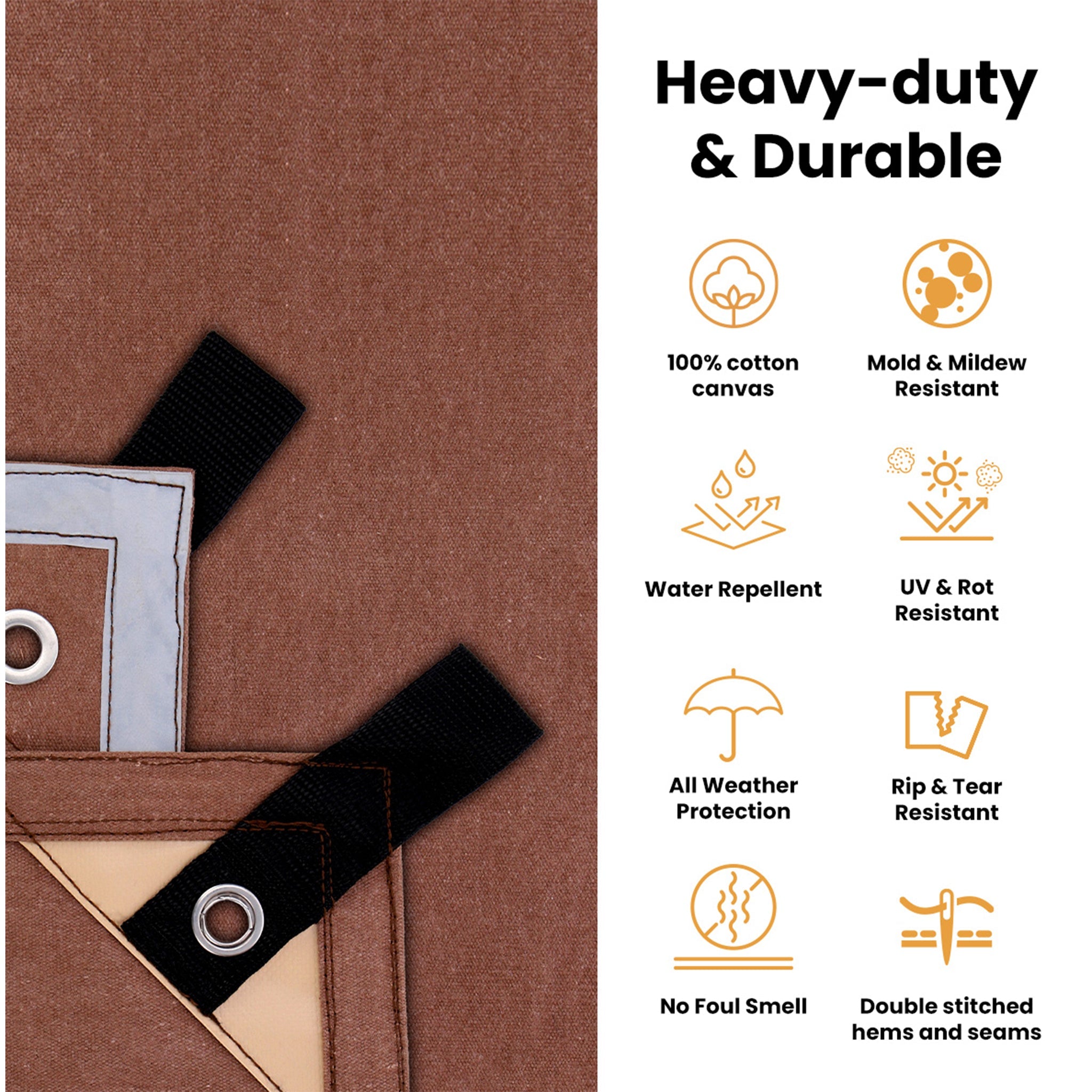 18 oz. 100% Cotton Canvas Tarp - Image 5