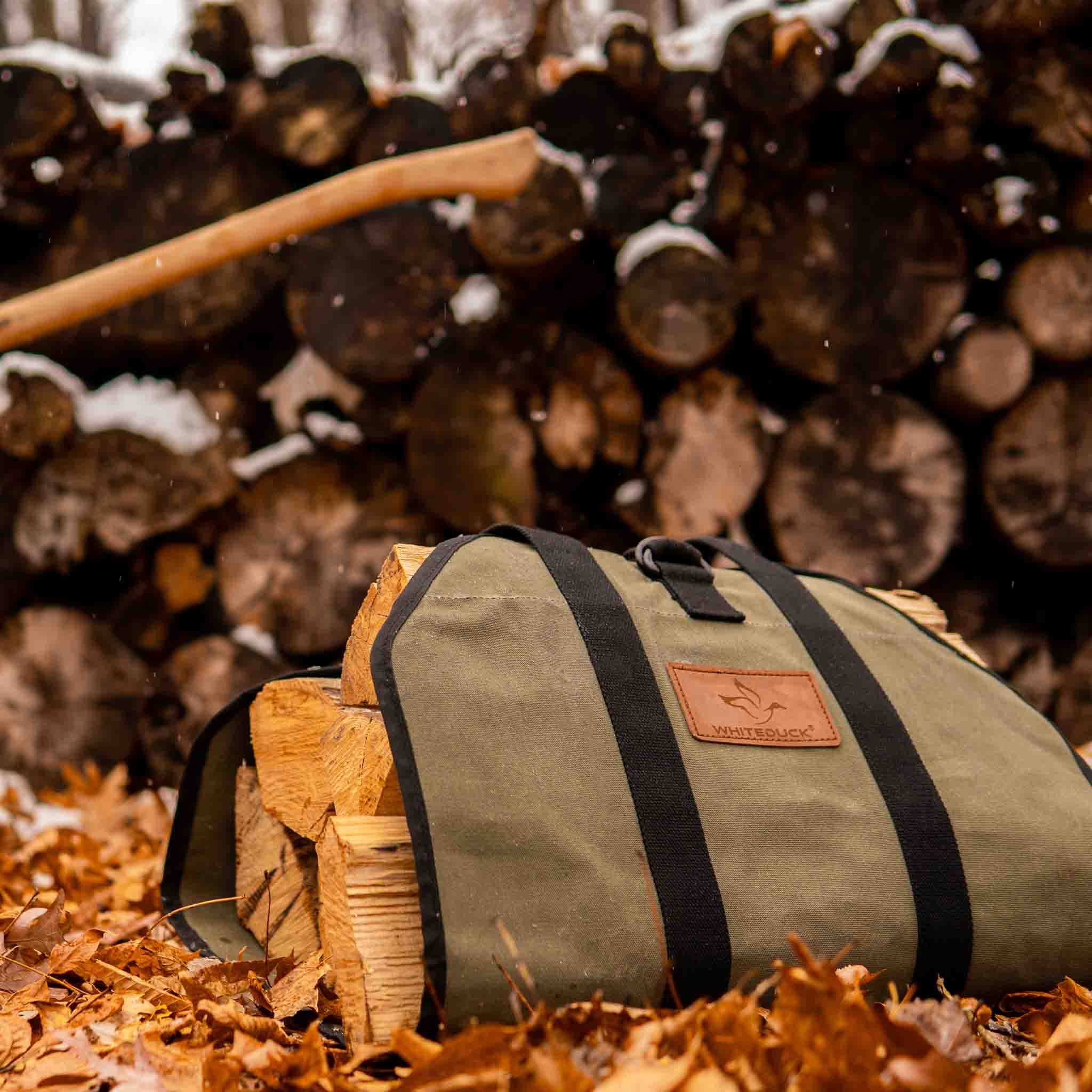 Diamond Shape Canvas Firewood Log Carriers - Image 7