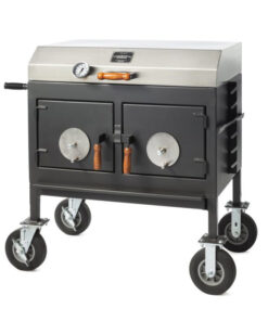 Pitts & Spitts: 24x36 Flat Top Adjustable Charcoal Grill
