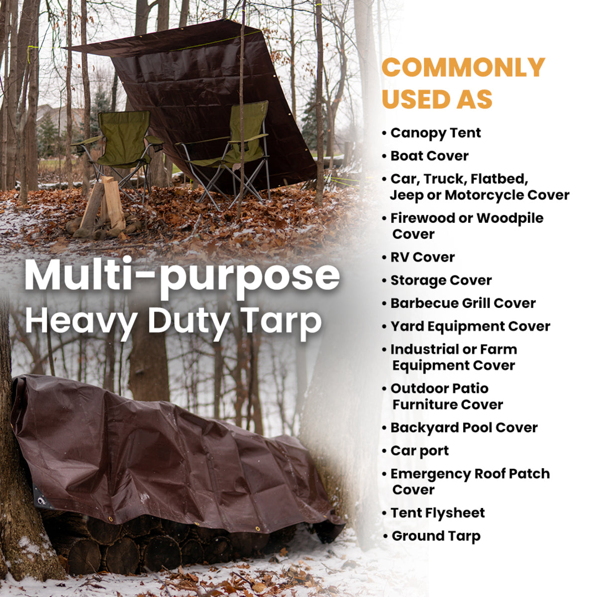 30' x 50' Super Heavy Duty Poly Tarp - Image 5