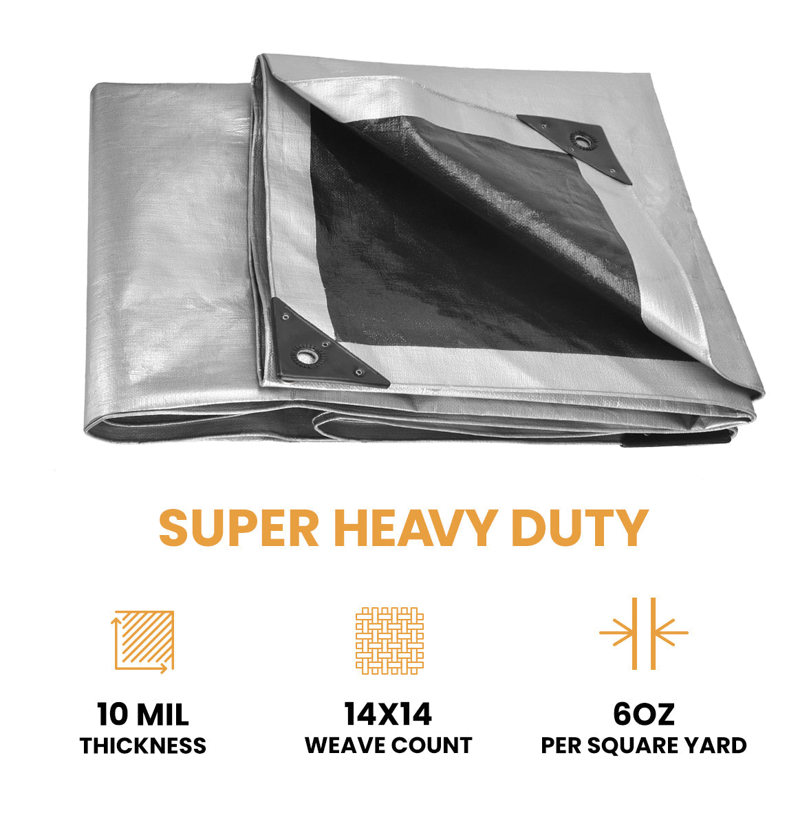 Heavy Duty Poly Tarp 10 mil. 6 oz. - Image 3