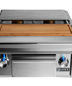 Lynx Pro: Double Side Burner w/ Maple Cutting Board & Drawer