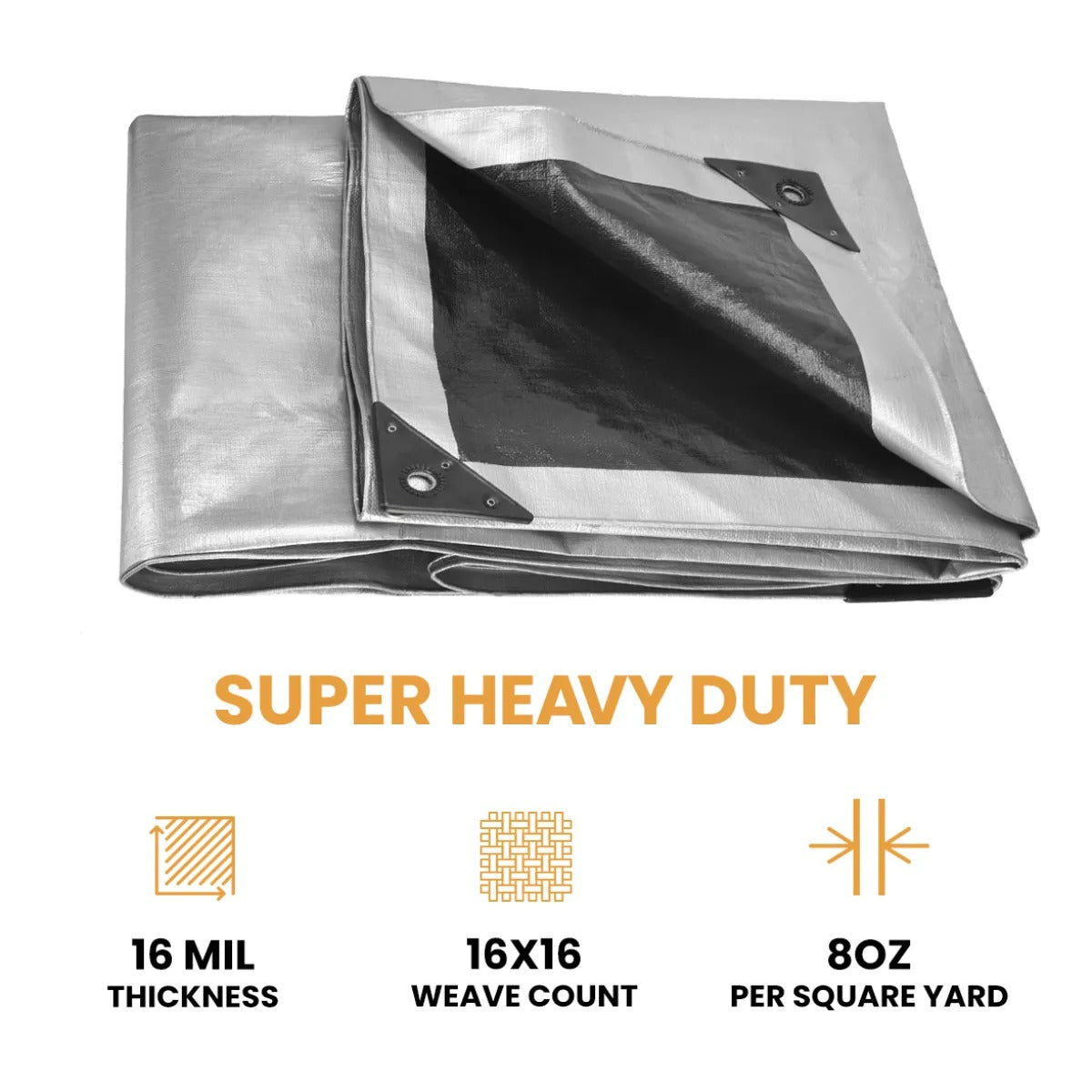 10' x 12' Super Heavy Duty Poly Tarp - Image 9