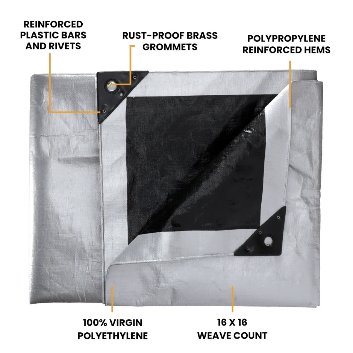 10' x 10' Super Heavy Duty Poly Tarp - Image 10