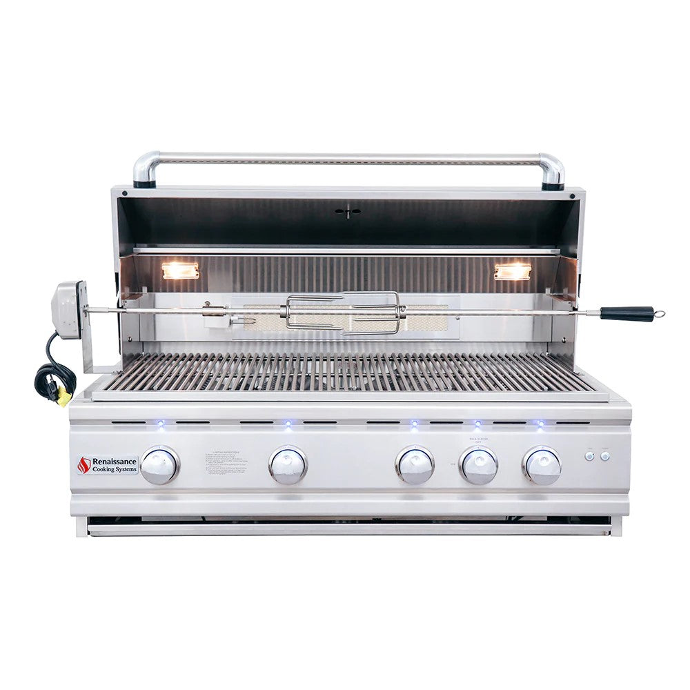Renaissance: 38 Cutlass Pro Grill W/ Rear Burner. Briquette Trays & Blue LEDs - Image 2