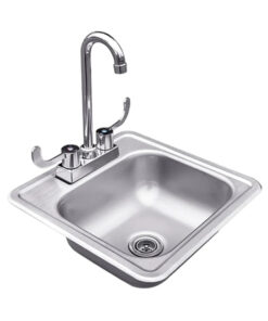 Renaissance: Stainless Sink & Faucet- 15 x 15