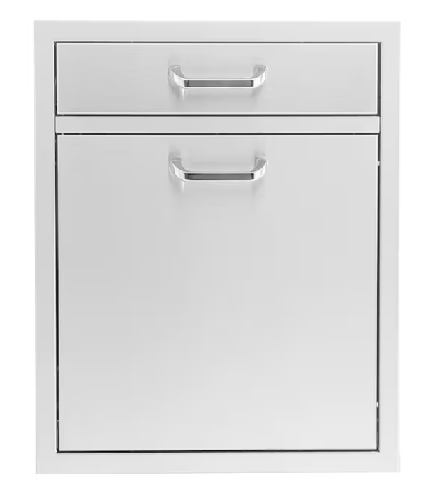 PCM: 260 Series 20 Single Drawer & Roll-Out Trash/Recycling Bin Combo