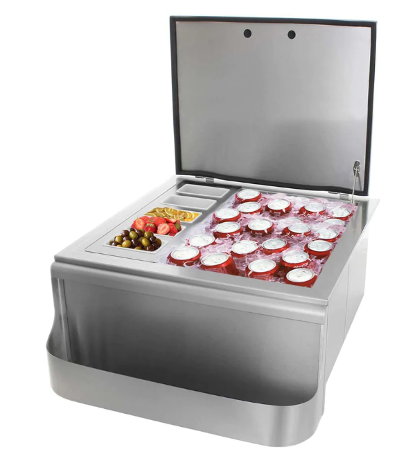 PCM: 260 Series 18 Slide-In Ice Bin w/ Speed Rail & Condiment Holder - Image 2