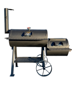 Texas Longhorn BBQ Pits: 32x16 Single Lid Smoker with Side Firebox