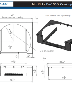 Evo Grills: Trim Kit for Evo Affinity 30G/30Gp Drop-In (w/Vent Panel) - For Ease of Installation (not required for installation)