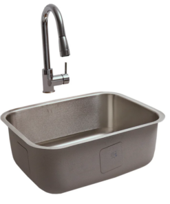 Renaissance: Stainless Undermount Sink with Pull Down Faucet - 18 x 23
