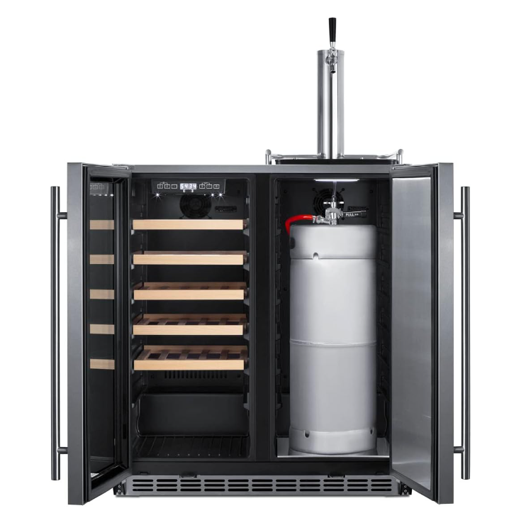 Summit Appliances: 30 Combo Wine Cellar & Kegerator - Image 2